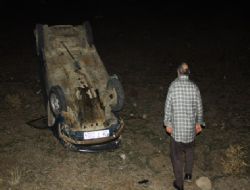 Kontrolü kaybetti takla attı