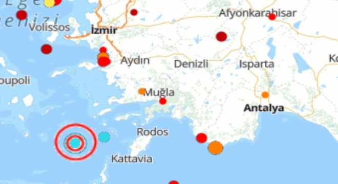 Akdeniz'de deprem