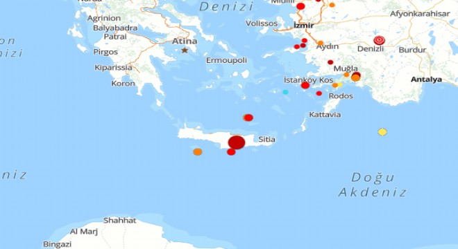 Akdeniz'de deprem
