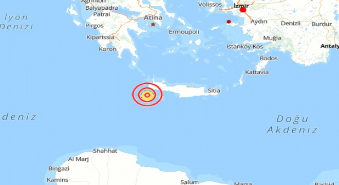 Akdeniz'de deprem