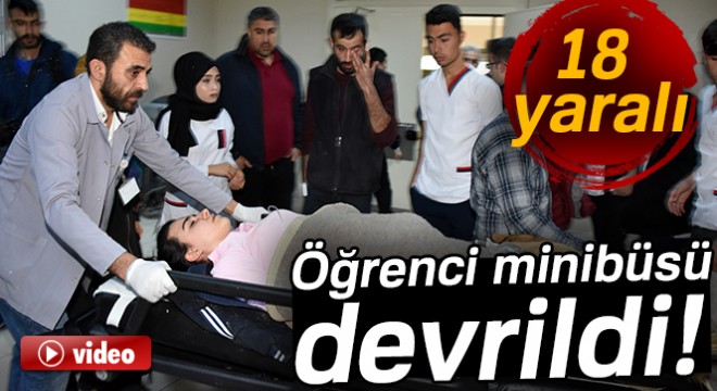 Aksaray'da öğrenci minibüsü devrildi: 18 yaralı