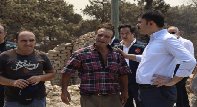 Bakan Kurum: ''Yangından etkilenen yerlerde TOKİ başkanlığımız eliyle inşaatlarımıza hızlıca başlayacağız''