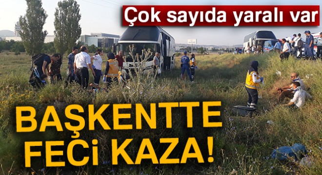 Başkent'te otobüs kazası: 15 yaralı