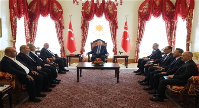 Cumhurbaşkanı Erdoğan, Hamas Siyasi Büro Başkanı Heniyye'yi kabul etti