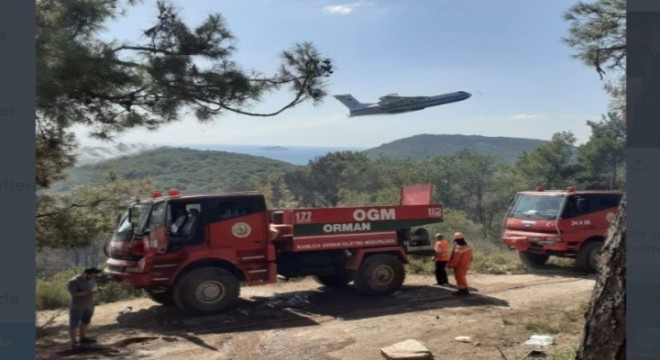 Heybeliada'daki yangına 100 sorti yapıldı