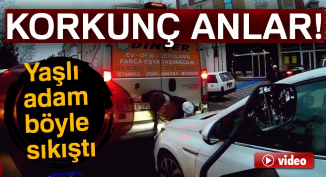 İstanbul'da yaşlı adamın ölümden döndüğü anlar kamerada