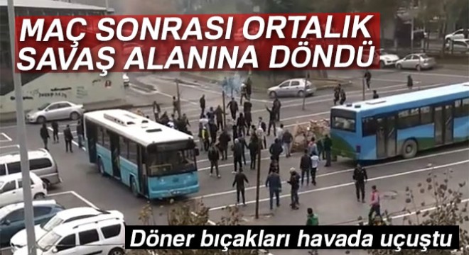 Kağıthane'de maç sonrası ortalık savaş alanına döndü