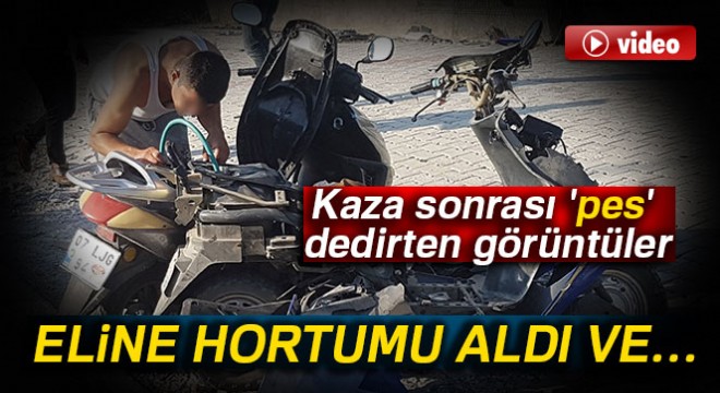 Kaza sonrası 'pes' dedirten görüntüler