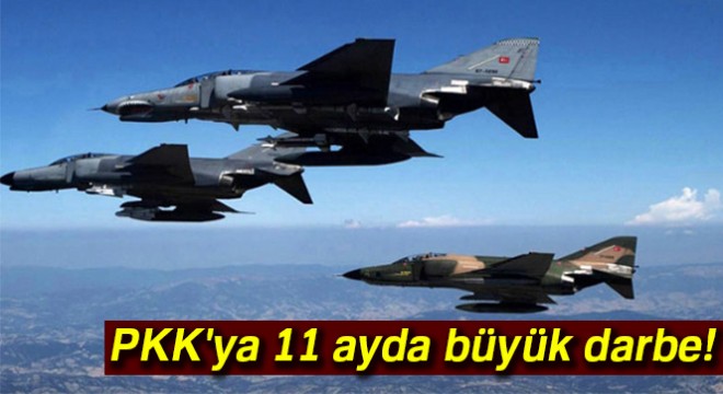 PKK'ya 11 ayda büyük darbe