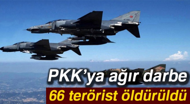 TSK: '66 terörist etkisiz hale getirildi'