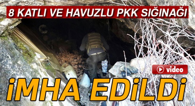 Tunceli'de biri 8 katlı ve havuzlu 3 sığınak ele geçirildi