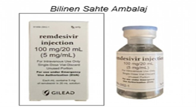 Türkiye'de tespit edilen sahte Gilead markalı Remdesivir
