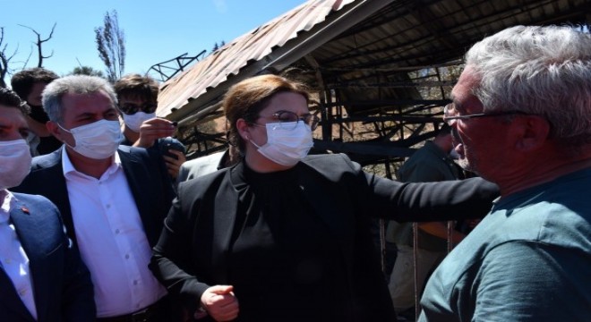 Yangından etkilenen bölgelere 34 milyon TL destek